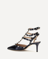 Décolleté Rockstud in pelle laminata - BLU | Base Blu