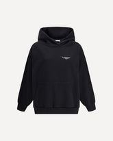 Felpa nera con cappuccio in cotone - NERO | Base Blu