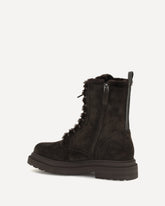 Laced Ankle Boots - BLACK | Base Blu