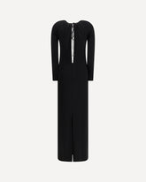 Draped Jersey Long Dress - BLACK | Base Blu