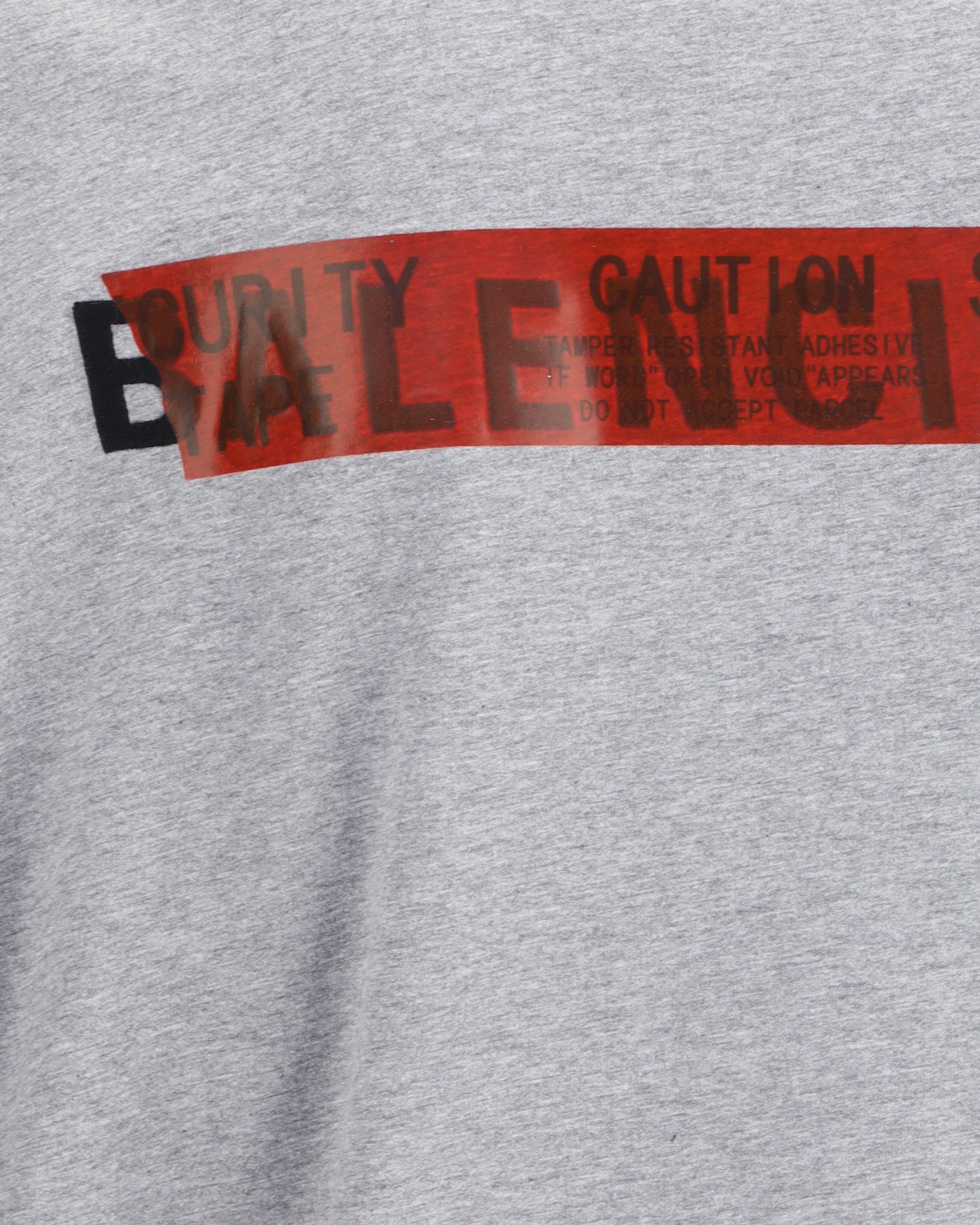 BALENCIAGA T-Shirt with taped Balenciaga back motif GREY