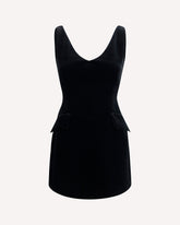 Tefrite structured V-neck Dress - BLACK | Base Blu