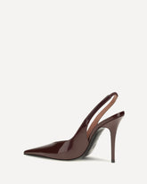 Anok patent leather Slingback Pumps - BORDEAUX | Base Blu