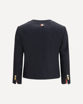 Giacca Cardigan Hopsack - BLU | Base Blu