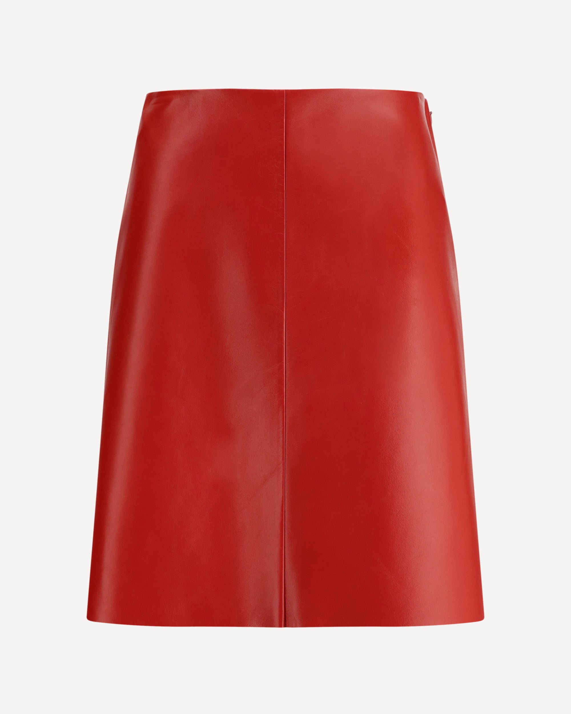 スカート MIU MIU Leather Skirt MIU MIU Nappa Leather Skirt RED | Base Blu