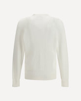 Ribbed Cardigan - WHITE | Base Blu