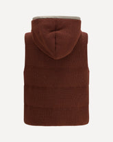Hooded Down Vest - BROWN | Base Blu