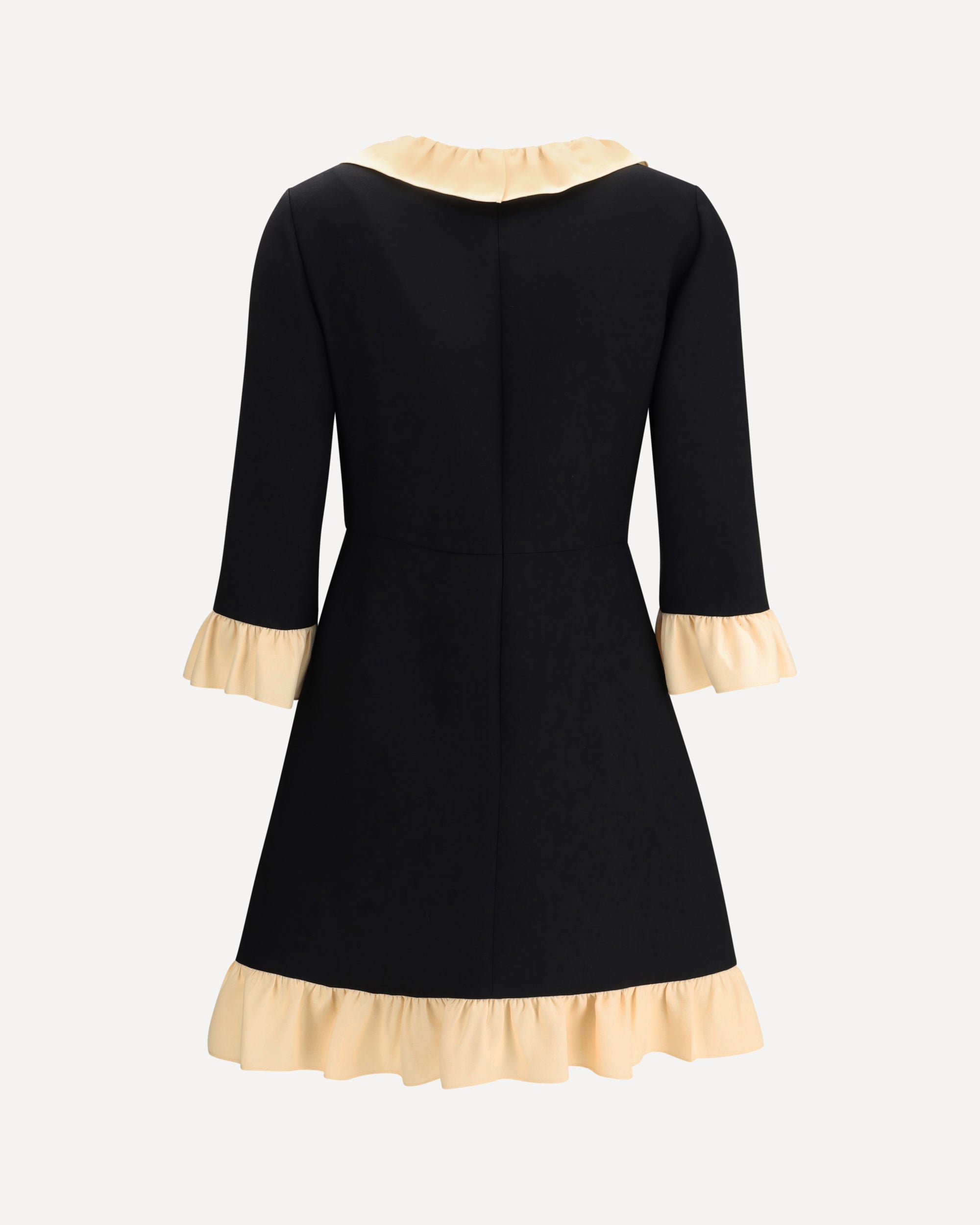 VALENTINO Wool and silk short Dress BLACK VALENTINO Wool and silk short Dress BLACK