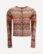 Cardigan in viscosa con motivo snake chevron - MULTICOLORE | Base Blu