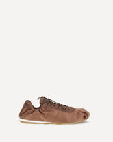 Sneakers Plume in raso - MARRONE | Base Blu
