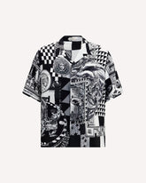 Printed silk twill Shirt - BLACK | Base Blu