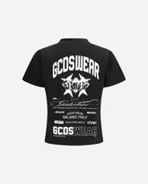 History print cotton T-shirt - BLACK | Base Blu