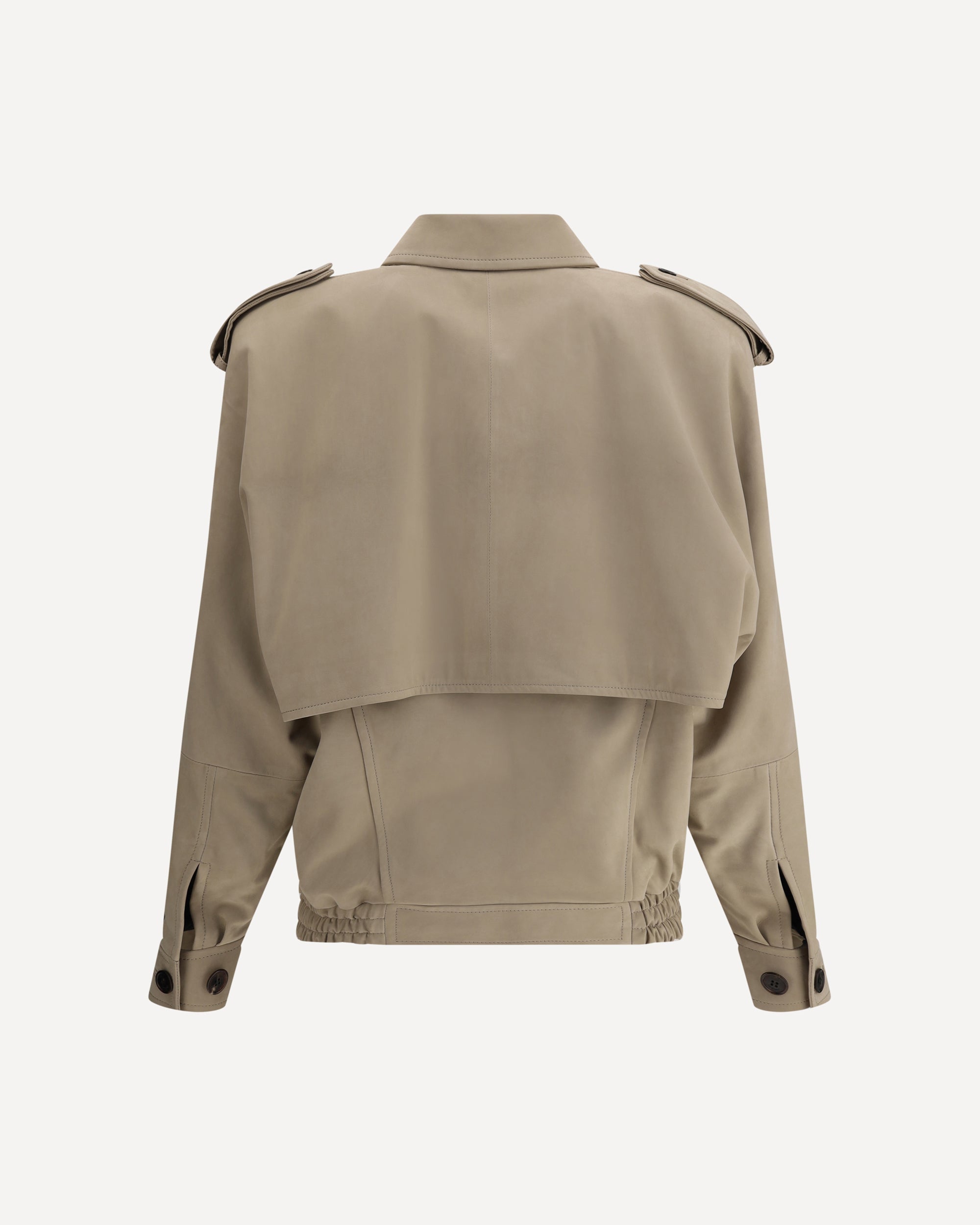 SAINT LAURENT Suede bomber Jacket BEIGE | Base Blu