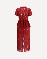 Lace midi Dress - RED | Base Blu