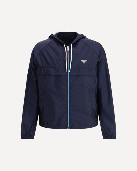PRADA Waterproof hooded Jacket BLUE | Base Blu
