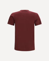 T-shirt a maniche corte in cotone girocollo - BORDEAUX | Base Blu