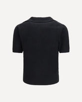 Cotton-blend Polo Shirt - BLACK | Base Blu