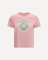 Airbrush Smiley Fitted short-sleeve T-shirt - PINK | Base Blu