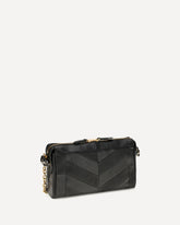 Borsa a Tracolla Panthea piccola in nappa Chevron - NERO | Base Blu