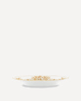 Piatto piano in porcellana Collezione Oriente Italiano - BIANCO | Base Blu