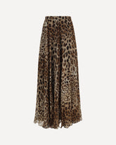 Leopard-print chiffon Skirt - BEIGE | Base Blu