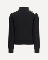 Cashmere and wool Cardigan - BLACK | Base Blu