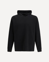 Felpa in jersey di cotone a nido d’ape - NERO | Base Blu