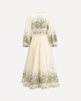 Abito midi a portafoglio Wanderlust - MULTICOLORE | Base Blu