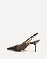Décollétes Slingback asimmetriche in pelle - NERO | Base Blu