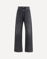 Jeans a vita alta con orlo sfrangiato - NERO | Base Blu