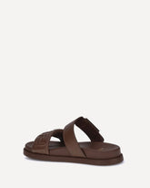 Logoed Sandals - BROWN | Base Blu