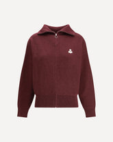 Cardigan Axelle in Cotone - BORDEAUX | Base Blu