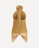 Plissé chiffon Top - BEIGE | Base Blu