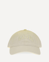 Cotton logo Baseball Cap - CREAM | Base Blu