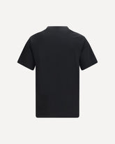 T-shirt in cotone ricamata con logo - NERO | Base Blu