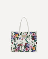 Floral print Tote Bag - WHITE | Base Blu