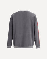 Felpa in cotone con stampa logo - GRIGIO | Base Blu