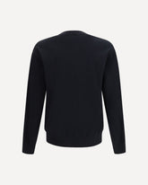 Crew-neck long-sleeve Sweater - BLACK | Base Blu