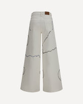 Jeans Palazzo Long dipinti regular fit  - BIANCO | Base Blu