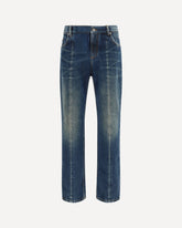 Distressed straight-leg Jeans - BLUE | Base Blu