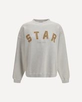 Sweatshirt crewneck in cotton with contrasting logo - GREY | Base Blu