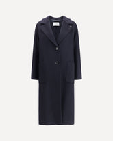 cashmere oversized Coat - BLACK | Base Blu