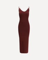 Safety Pin Slip Midi Dress - BORDEAUX | Base Blu