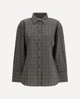 Camicia sagomata a quadri - MULTICOLORE | Base Blu