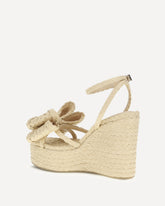 Sandali Le Cadeau in rafia con zeppa - BEIGE | Base Blu