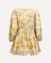 Abito mini a portafoglio Daylight  - GIALLO | Base Blu