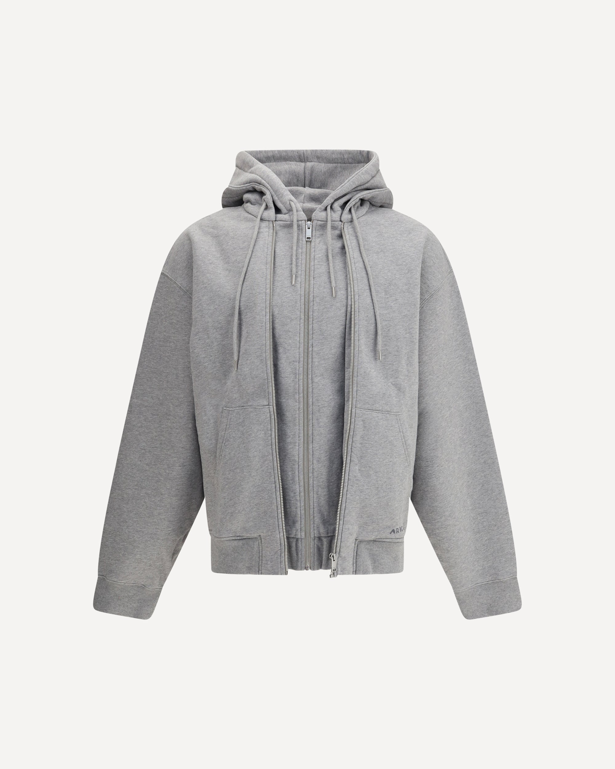 AXEL ARIGATO Zip Hoodie GREY | Base Blu