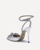 Silk Pumps with double bow - WHITE | Base Blu