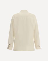 Silk Shantung Shirt with Frog Closure - CREAM | Base Blu