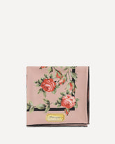 Foulard in twill di seta con stampa bouquet rose - ROSA | Base Blu